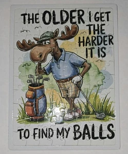 The Older I Get, The Harder It Is To Find My Balls! Novelty Comedy Jigsaw Puzzle - Picture 1 of 1