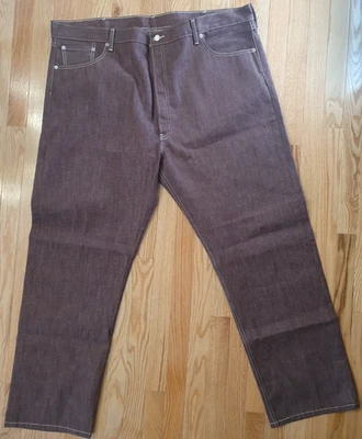 Levi Strauss 501 XX Button Fly Brown High Rise Straight Jeans Men's 46 x 32 New - Image 1 of 4