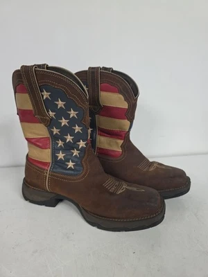 DURANGO 10 英寸女式 8M 码 Lady Rebel Western Pull On Patriotic 皮靴 — 第 1/4 张图片