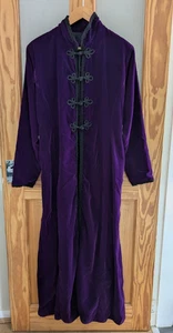 WOMENS DESIGNER THE DARK ANGEL WHIMSY GOTH PURPLE VELVET GOWN/COAT UK SIZE 8-10 - Picture 1 of 10