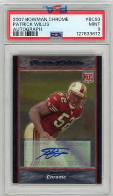 Bowman 2007 cromo Patrick Willis automático (RC) #BC93 PSA 9 Foto 1 de 2