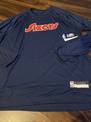 Nueva Camisa Nike Para Hombres Philadelphia 76ers NBA Calentamiento de Tiro Talla 2XL Alta Foto 1 de 4