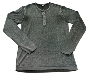 NEW John Varvatos Christie Silk & Cashmere Henley Sweater Green Size Medium M - Picture 1 of 3