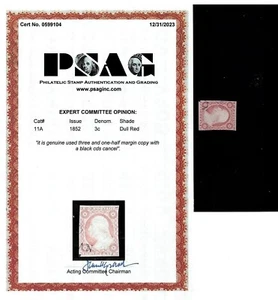 U.S. #11A PSAG USED 3 CENT DULL RED STAMP, SHARP LOOKING STAMP! - Picture 1 of 1