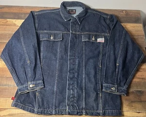 Vintage Nike Air Jordan Two 3 23 Denim Trucker Jean Jacket Men’s Large - Picture 1 of 14