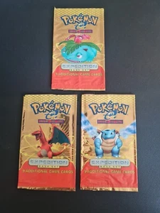 LEER 3x Expedition E-Serie Set WOTC Charizard Blastoise Booster Pack Arts 🔥 - Bild 1 von 11