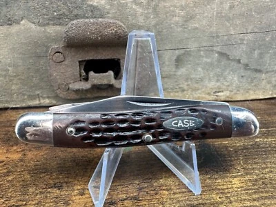 Case knife delrin 1989 two blade odd blade with patent numbers - Image 1 of 4