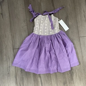 NEW WDW Well Dressed Wolf Purple Party Celebration sun dress Size 6 years - Picture 1 of 5