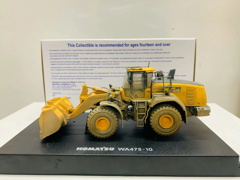 Komatsu WA475-10 Wheel Loader Muddy Version 1:50 Scale DieCast Model UH8146 New - Image 1 of 4