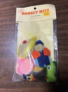 Vintage Monkey Mitt Finger Puppets Props Five Senses - Picture 1 of 1