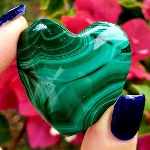 Malaquita pulido cristal natural piedra preciosa curativa corazón espécimen - #11 - Imagen 1 de 7