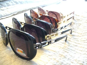 Gafas de sol polarizadas para mujer de gran tamaño aspecto de eslabones de cadena para dama 4388P - Imagen 1 de 14
