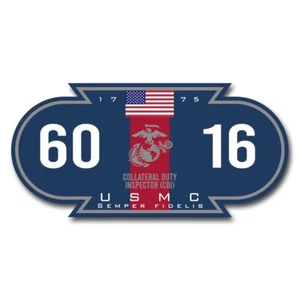 USMC 6016 MOS Decal - Semper Fidelis Decal - Marine Corps Blood Stripe 3" Decal - Picture 1 of 1