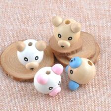 Wooden Beads Bear Shape Cute Accessories Supplies Use For DIY Making Arts Crafts