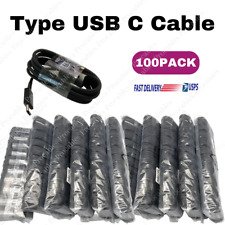 100X Lot USB C Type C Cable Fast Charger Data Cord For Samsung S8 S10 S23 Note10