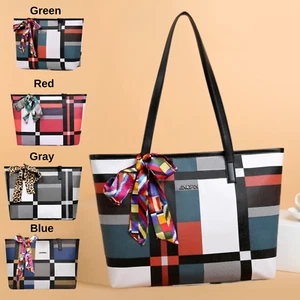 Women Fashion Totes Bags Large Capacity Handbags PU Shoulder Travel Bag Shopper - Picture 1 of 12