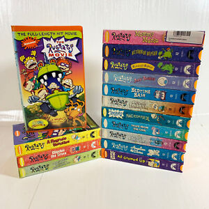 Lot (15) Rugrats VHS Tapes - Nickelodeon Animated Cartoon, Orange Tapes