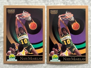 (2) 1990 Skybox NATE MCMILLAN ""Falscher Spieler"" Basketball Fehler richtige Karten #271 - Bild 1 von 2