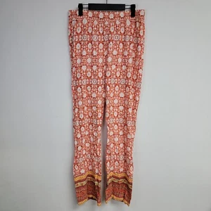 Hester & Orchard Women Linen Blend Pull On Pants Sz M Boho Beach Hippie Festival - Picture 1 of 13