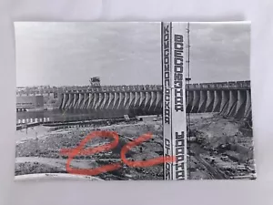 Diga Zaporozhye Ucraina. Vintage Dam Picture 1961 Dnipro Ukraine. Foto Vintage. - Foto 1 di 2