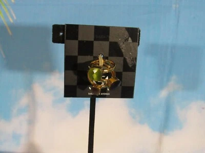 SAKS 5º AVE 3 Anillos de Oro con Cuentas Verde, Púrpura y Chocolate Talla 6 Nuevos con Etiquetas Foto 1 de 4