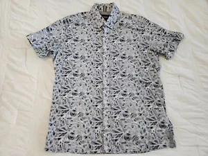 Robert Graham Men's XL Short Sleeve Button Up Shirt Abstract AOP Cotton Blend T4 - Picture 1 of 22