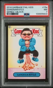 2014 Garbage Pail Kids Series 1 Black Border "GANGNAM KYLE" #15a PSA 7 NM; - Picture 1 of 2