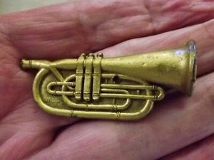 30's Vintage GERMANY Metal Diecast Pocket Pencil Sharpener TRUMPET - Picture 1 of 3