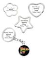 Back To The 90s codes90 DOME Split Ring Keyring - Star Flower Round Heart