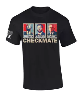 Trenz Shirt Company Trump Vance Kennedy RFK Jr. Checkmate 2024 Short Sleeve - Picture 1 of 5