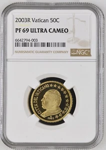 VATICAN coin 50 Euro Cent 2003 NGC PF 69 Ultra Cameo - Picture 1 of 4