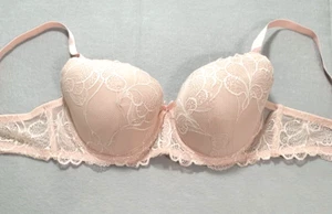 B. LUXE hellrosa SPITZE leicht gefüttert BÜGEL Vollbesatz BH Gr. 38 C - Bild 1 von 7