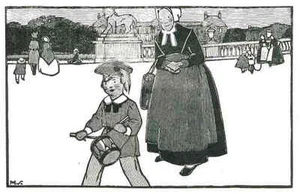Der KLEINE TROMMLER mit BLECHTROMMEL - Maggie SALCEDO - Orig.Holzschnitt 1931 - Picture 1 of 1