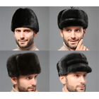 100 % vrai chapeau en fourrure de vison épaisse casquette chaude hiver mode beau style différent