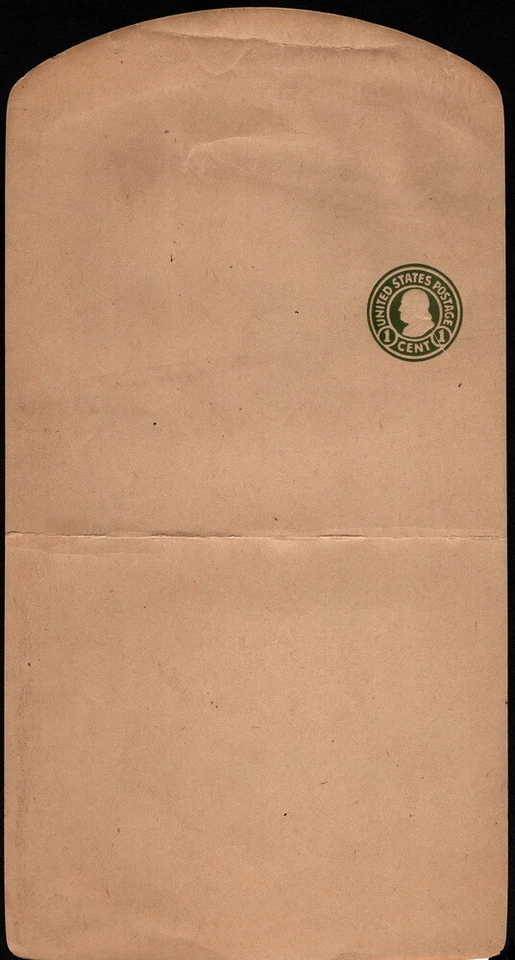 US - 1916 - 1 Cent Green Benjamin Franklin Manila Wrapper Stationery Entire W425 - Image 1 of 1
