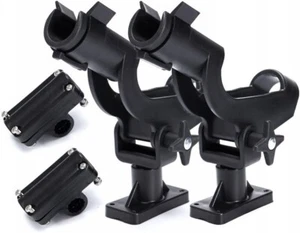 Adjustable Rotatable Plastic Fishing Rod 3 Mount Rack Holder Bracket Boat - Picture 1 of 8