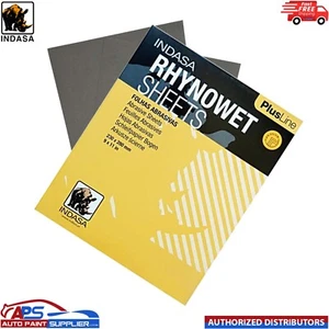 INDASA RHYNOWET PLUS LINE WET & DRY SANDING PAPER SHEETS P320 TO P2500 GRIT - Picture 1 of 4