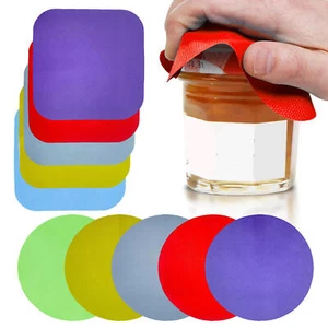 10PCS Jar Openers Rubber Non Slip Jar Bottle Lid Grip Opener Pad Gripper - Picture 1 of 10