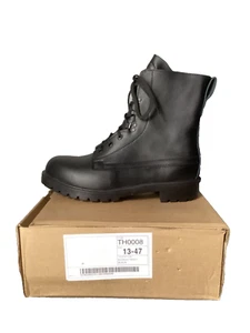 British Army Style Black Leather Assault Boot UK 13 - Picture 1 of 6