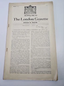 London Gazette Supplement 9 July 1946 - Operations in East Africa - Picture 1 of 5