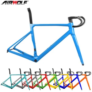 AIRWOLF Carbon Road Bike Frame Aero Disc Brake Frameset 700*38c Thru Axle 960g - Picture 1 of 31