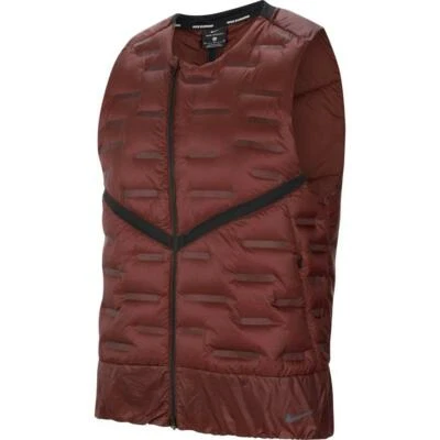Nike Aeroloft Down Running Vest - Men's Small ~ $180.00 CU7797 624 Red - Image 1 of 4