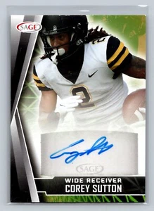 2022 SAGE #A-CS2 Corey Sutton Autographs Green - Picture 1 of 2