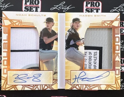 2024 LEAF TRINITY - NOAH SCHULTZ/HAGEN SMITH - DOUBLE BOOKED - Orange RPA 16/25 - Image 1 of 2