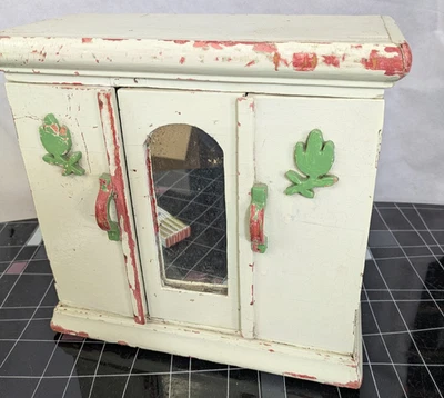 Alter Schrank-mit Spiegel um 1930/40 -Puppenhaus-Puppenstube 29x28,5x12,50cm - Bild 1 von 4