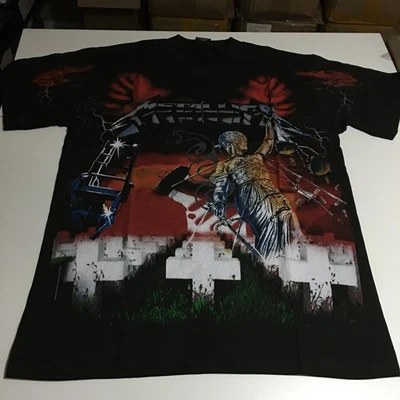 Metallica Master of Puppets All Over Print Black Faded T-Shirt XL Modern - Image 1 of 4