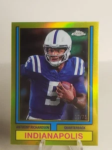 Anthony Richardson 2024 Topps Chrome Yellow Refractor /75 Topps 1974 Colts - Picture 1 of 3
