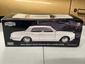 PARAGON 1:18 SCALE ROLLS ROYCE SILVER SHADOW MPW 2-DOOR COUPE RARE SILVER! NIB!! - Picture 1 of 17