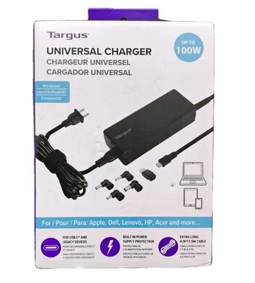 Universal Laptop Charger 100W Universal A.C Adaptor APM108TT New Targus - Image 1 of 2