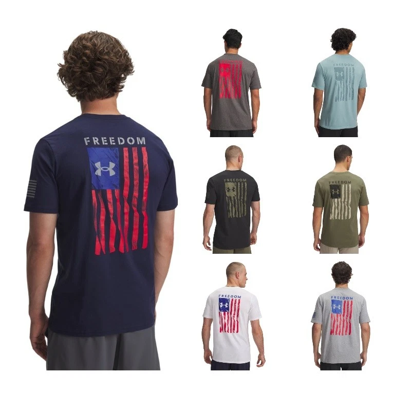 Camiseta deportiva de manga corta Under Armour 6004096 para hombre UA Freedom Flag Foto 1 de 1